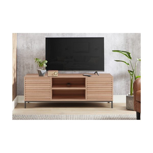 TV stolek v dekoru dubu v přírodní barvě 140x50 cm Celine - Støraa-image-3