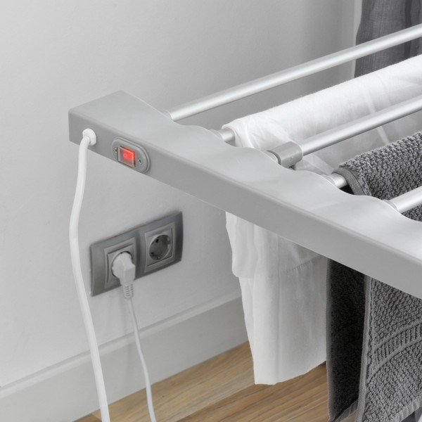 Šedý skládací elektrický sušák na prádlo InnovaGoods Clotheshorse-image-1