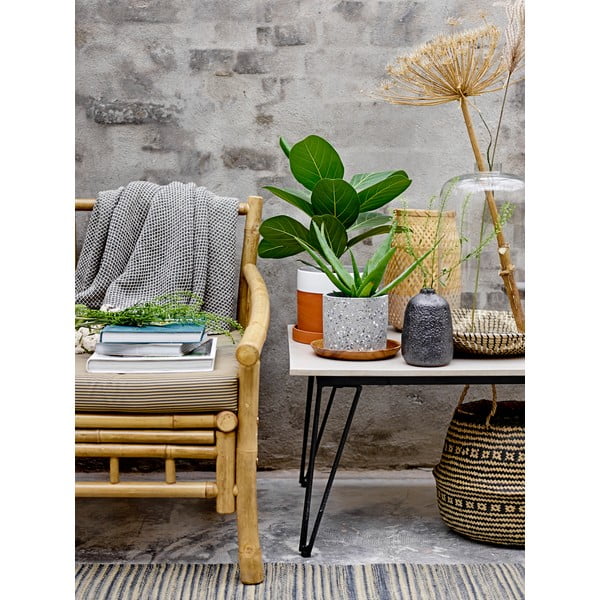 Modrá deka Bloomingville Throw, 130 x 160 cm-image-1