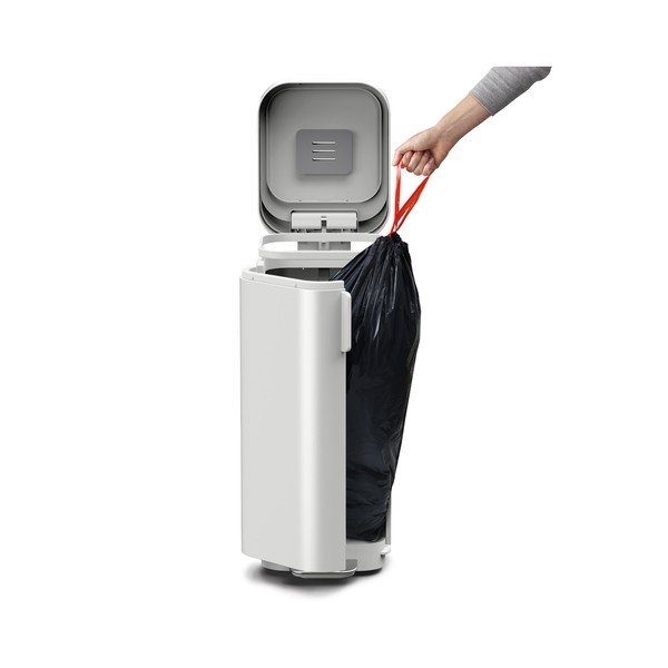 Béžový pedálový ocelový odpadkový koš 40 l Porta – Joseph Joseph-image-3