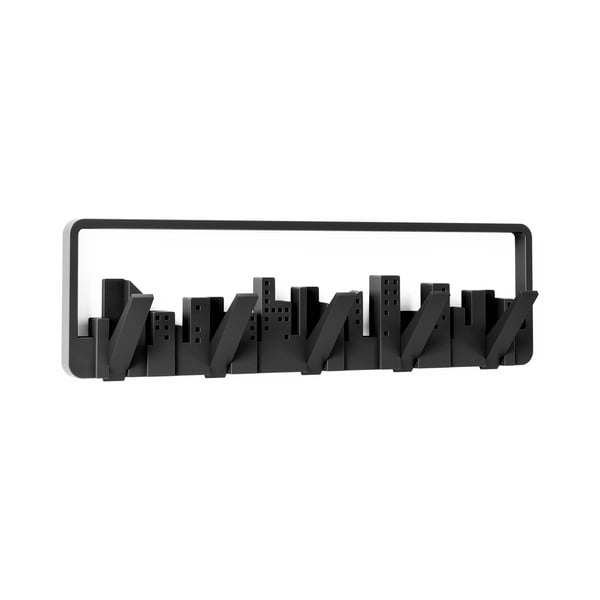 Černý plastový nástěnný věšák Skyline – Umbra-image-2