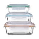 Skleněno-silikonové dózy na potraviny 3 ks Freska – Premier Housewares