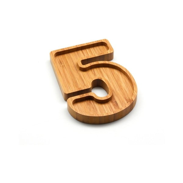Bambusová miska na oříšky ve tvaru čísla 5 Bambum Numero