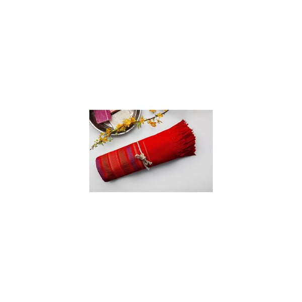 Hamam osuška Cotton Loincloth Red, 75x170 cm