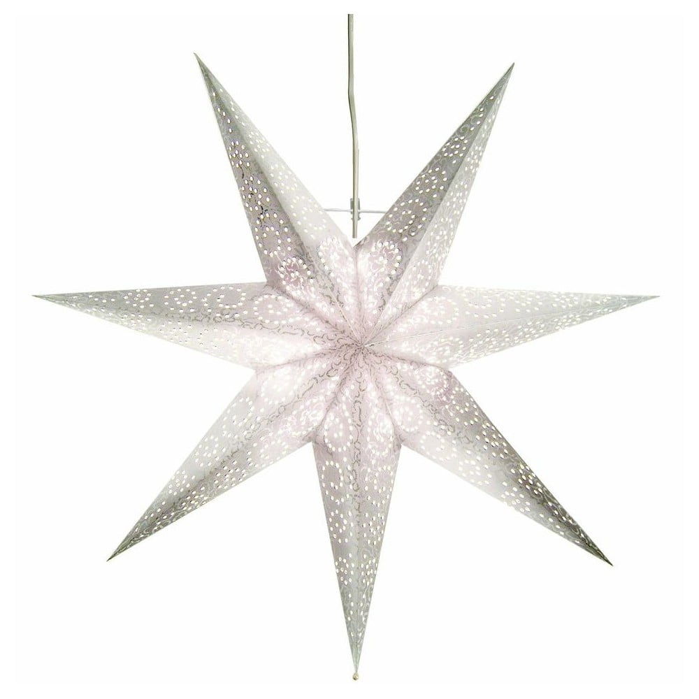 Závěsná svítící hvězda Antique Snow, 80 cm