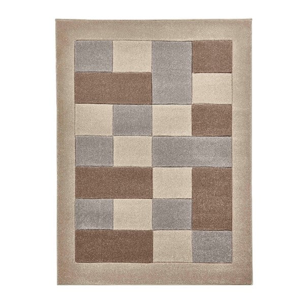 Béžový koberec Think Rugs Matrix Square, 80 x 150 cm