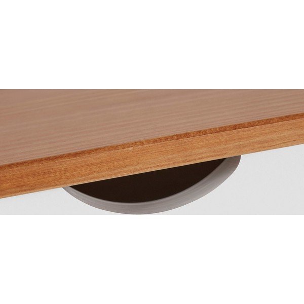 Bílo-hnědý pracovní stůl Støraa Gava, délka 140 cm-image-1