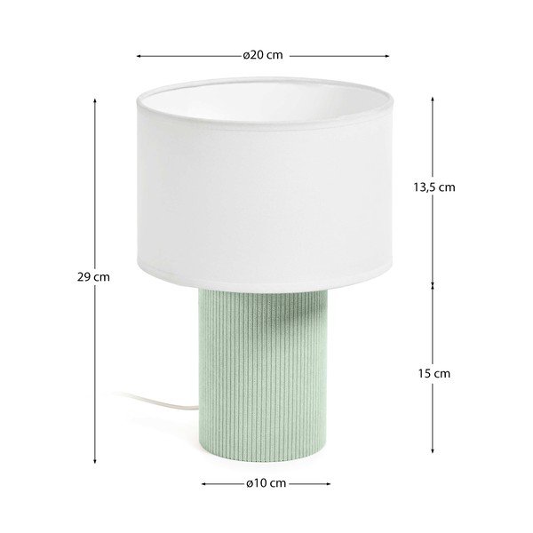 Bílá/tyrkysová dětská lampička Bianella – Kave Home-image-3