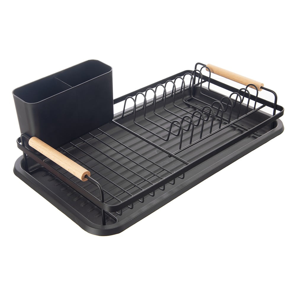 Černý kovový odkapávač 43x23,5 cm Radka – Orion