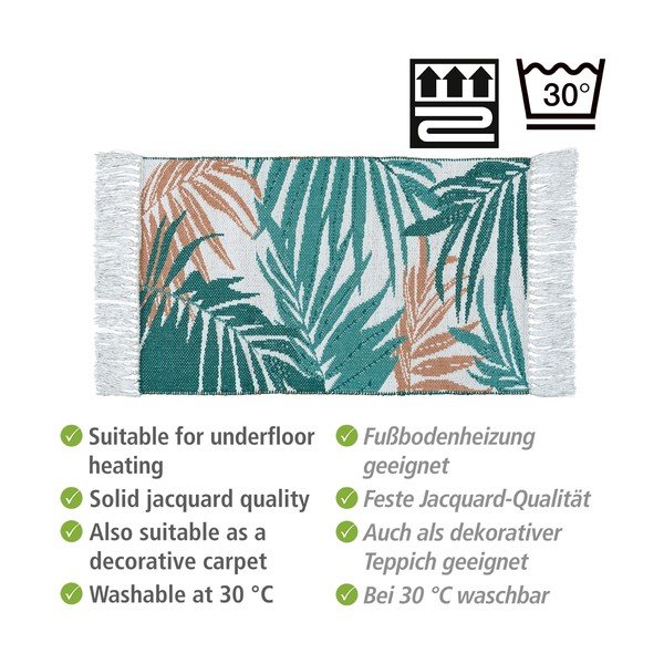 Zelená textilní koupelnová předložka 50x80 cm Suva – Wenko-image-4