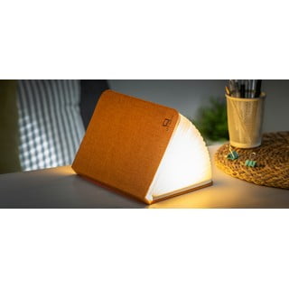 Oranžová velká LED stolní lampa ve tvaru knihy Gingko Booklight