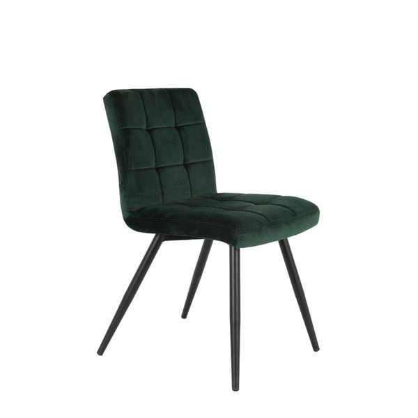 Tmavě zelená sametová jídelní židle Olive – Light & Living