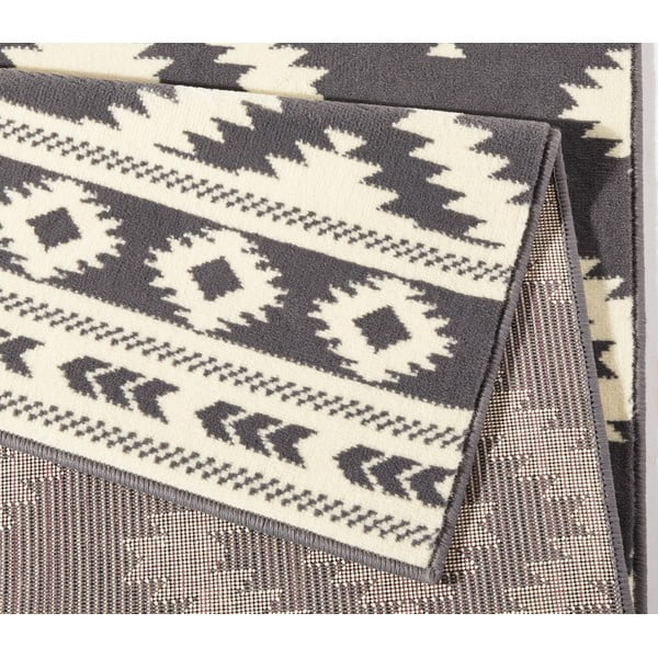 Šedo-krémový běhoun Hanse Home Gloria Ethno, 80 x 300 cm-image-1