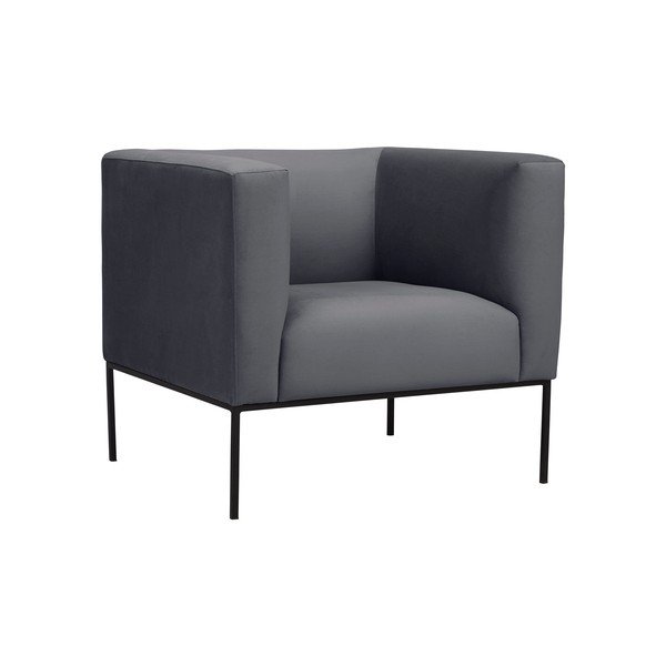 Tmavě šedé křeslo Windsor & Co Sofas Neptune-image-2