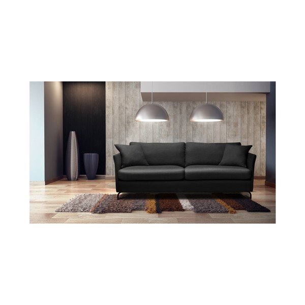 Černá trojmístná pohovka Windsor  & Co. Sofas Saturne-image-1