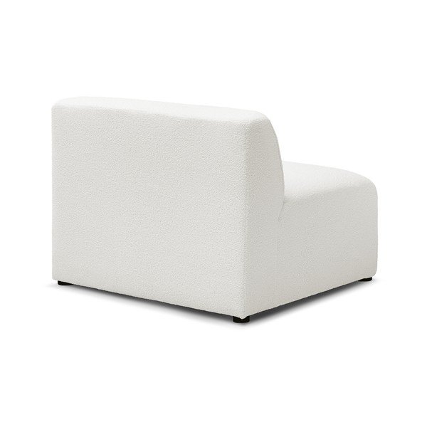 Bílý modul pohovky z textilie bouclé (středový díl) Megeve – Bobochic Paris-image-4