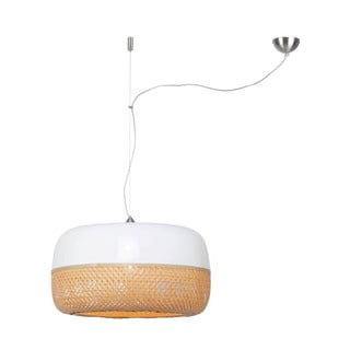 Bílohnědé bambusové závěsné světlo Good&Mojo Mekong, ⌀ 60 cm