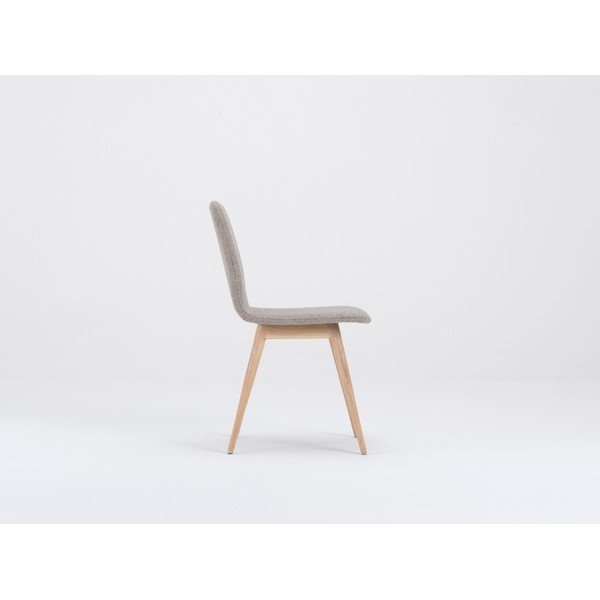 Béžová jídelní židle s podnožím z dubového dřeva Gazzda Ena-image-3