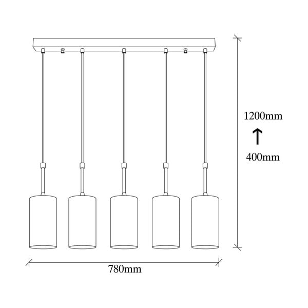 Závěsné svítidlo pro 5 žárovek ve zlaté barvě Opviq lights Kem-image-3