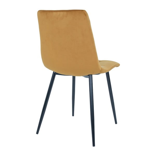 Žluté čalouněné jídelní židle v sadě 2 ks Middelfart – House Nordic-image-4