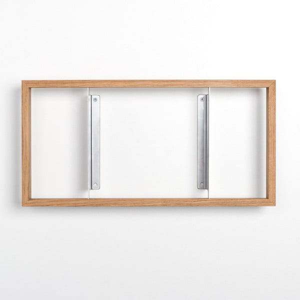 Knižní police z dubového dřeva das kleine b b5, výška 25 cm-image-2