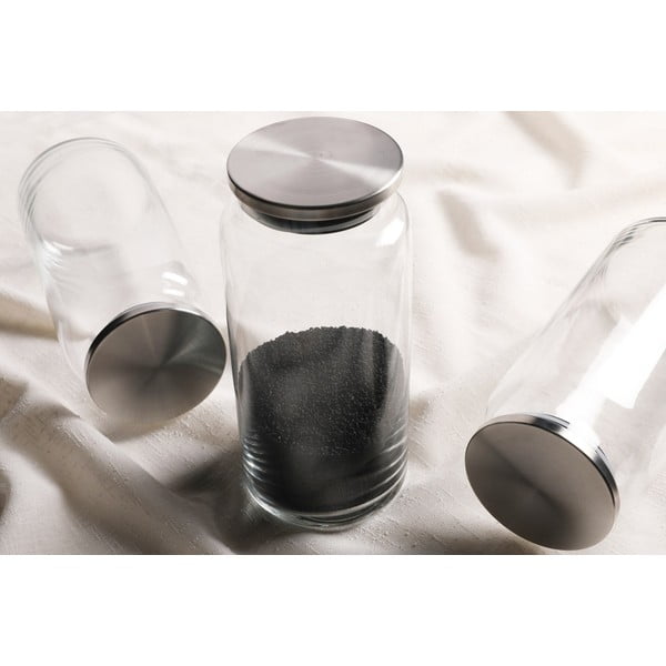 Skleněné dózy na potraviny v sadě 3 ks – Hermia-image-1