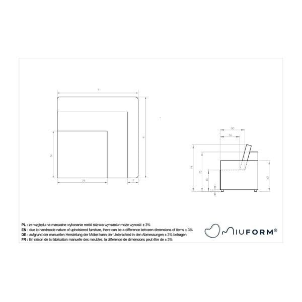 Světle hnědý modul pohovky Lulu – Miuform-image-4