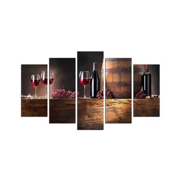 Vícedílný nástěnný obraz Wine Food