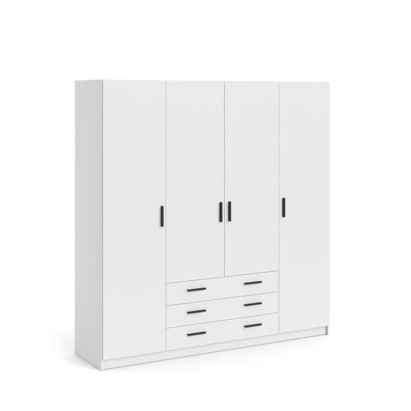 Bílá šatní skříň 196x200 cm Sprint – Tvilum-image-3