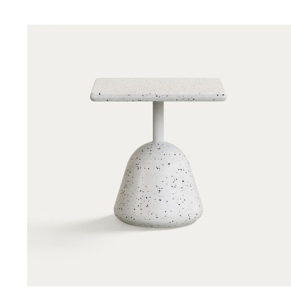 Zahradní konferenční stolek s terrazzo deskou 44x44 cm Saura – Kave Home-image-1