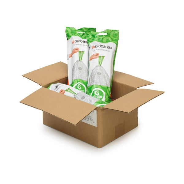 Pytle na odpadky v sadě 120 ks 30 l PerfectFit G – Brabantia-image-1