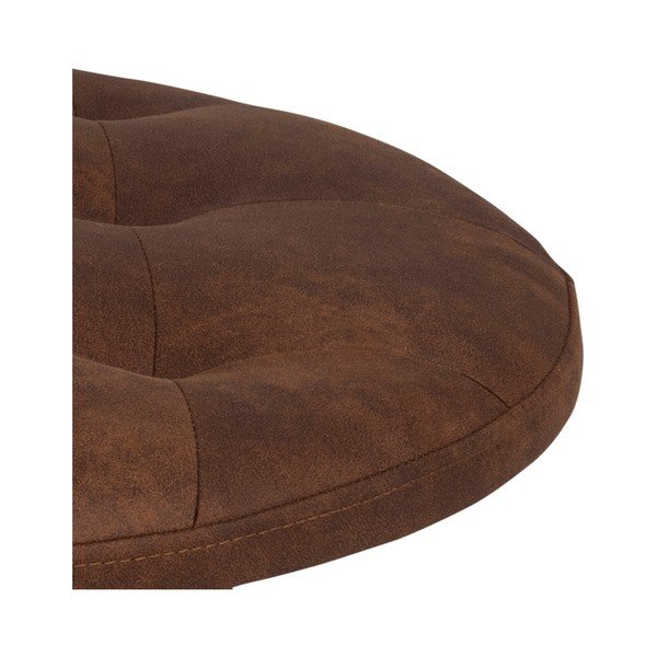 Koňakově hnědý puf z imitace kůže Actona Retina, ⌀ 60 cm-image-2