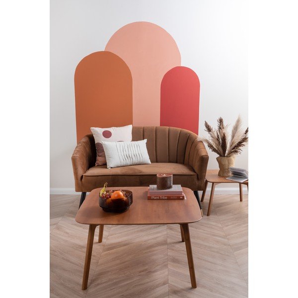 Hnědo-béžový bavlněný polštář PT LIVING Sand Sunset, 45 x 45 cm-image-1