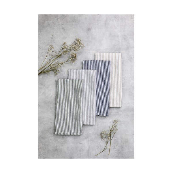 Utěrky ze lnu a bavlny v sadě 2 ks 50x70 cm Lina Stripe – Ladelle-image-1
