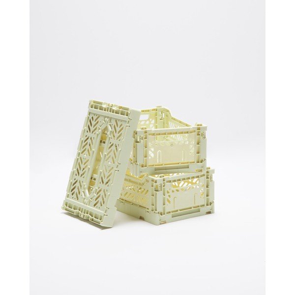 Sada 3 žlutých úložných boxů Little Nice Things Caja