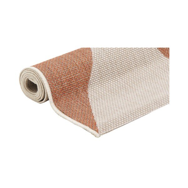 Béžovo-oranžový venkovní koberec Floorita Geo, 160 x 230 cm-image-2