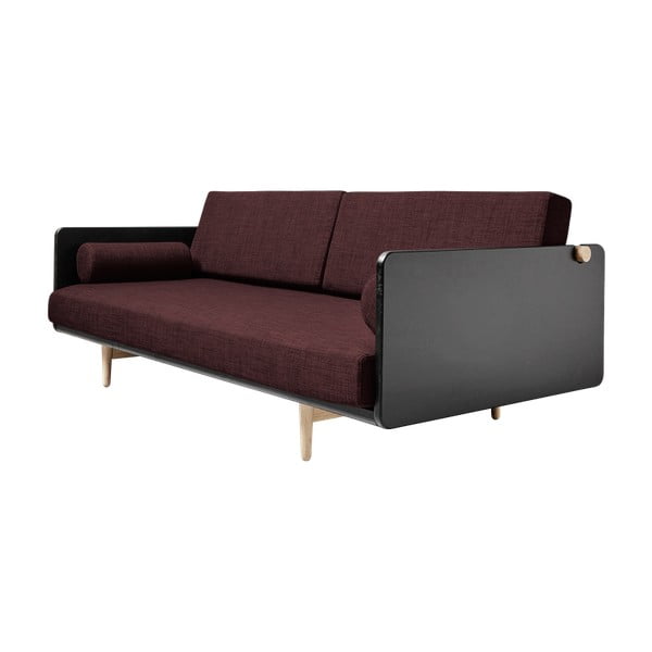 Variabilní pohovka Karup Deva Black/Raw Oak/Passion Red-image-3