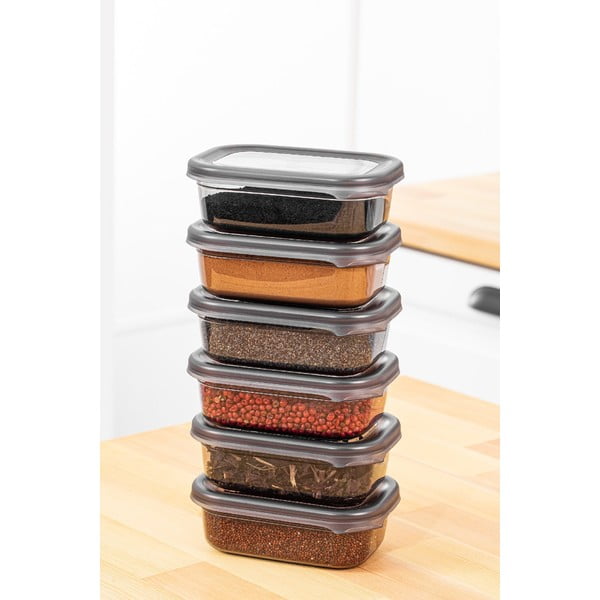 Plastové dózy v sadě 6 ks na potraviny Fresco – Hermia-image-1