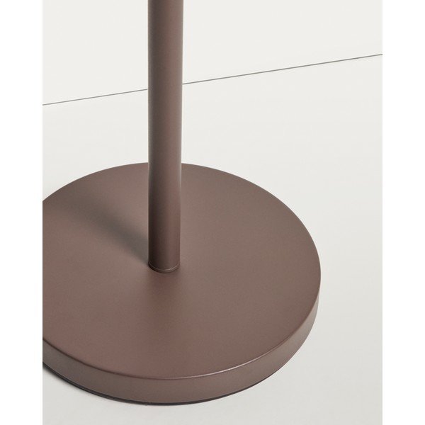 Hnědá stojací lampa s textilním stínidlem (výška 153 cm) Navat – Kave Home-image-3