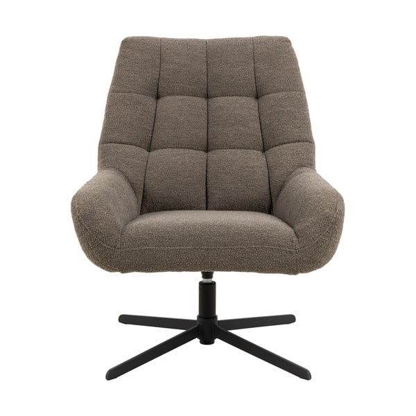 Šedo-hnědé křeslo z textilie bouclé Paris – Actona-image-2