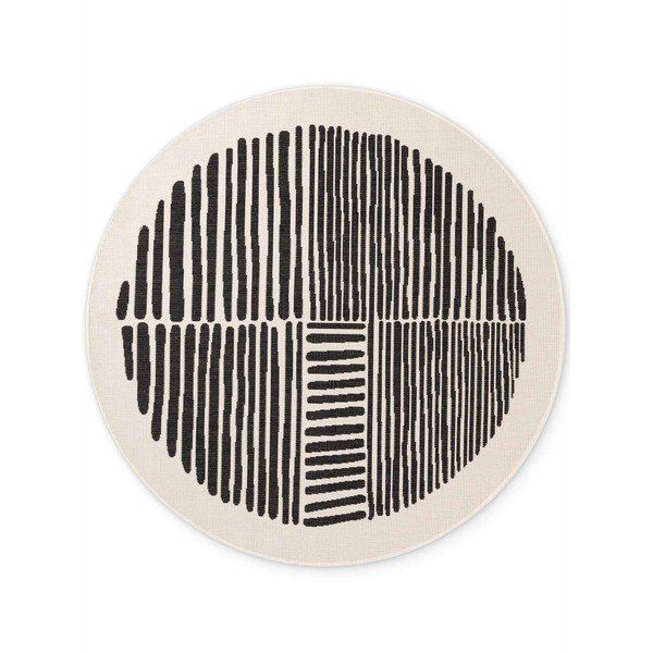 Černý/krémový kulatý vnitřní a venkovní koberec ø 200 cm Haringey Bounds – Ted Baker