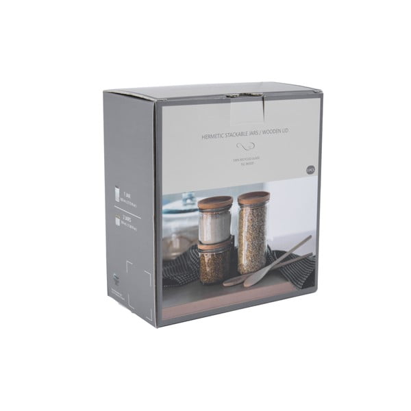 Sada skleněných dóz 3 ks Hermetic – Ego Dekor-image-1