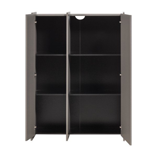 Šedá skříňka v dekoru jasanu 102x140x44 cm Brock – WOOOD-image-3