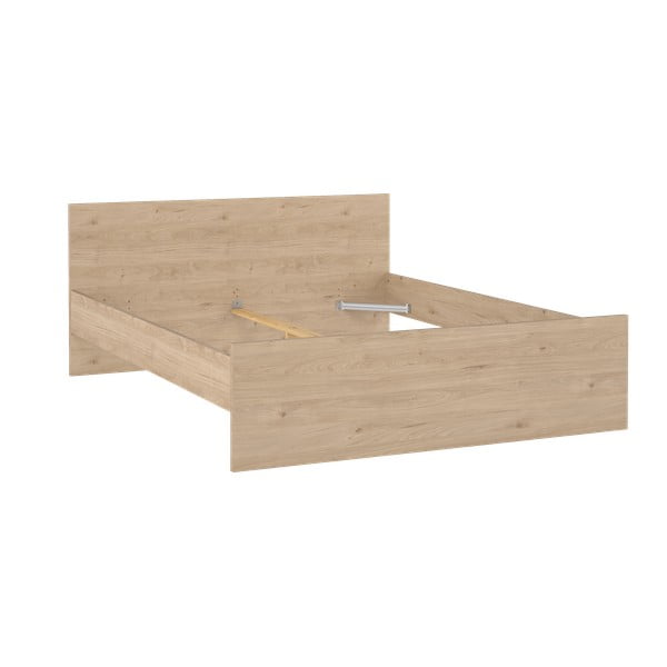 Dvoulůžková postel v dekoru dubu bez roštu 180x200 cm v přírodní barvě Naia – Tvilum-image-4