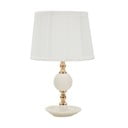 Bílá stolní lampa s textilním stínidlem (výška 40 cm) Napoli – Mauro Ferretti
