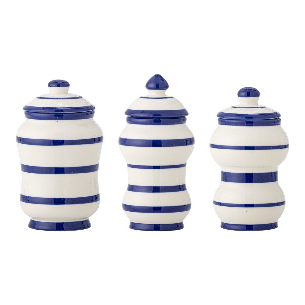 Keramické dózy v sadě 3 ks na potraviny Maynard – Bloomingville