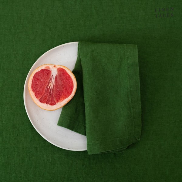 Lněný běhoun na stůl 40x150 cm True Green – Linen Tales-image-3