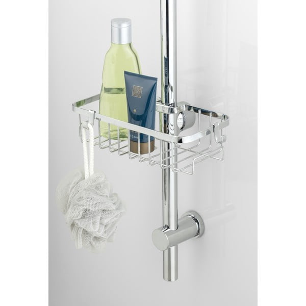 Samodržící koupelnová polička z nerezové oceli ve stříbrné barvě Floresta – Wenko-image-1