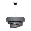 Závěsné svítidlo v antracitovo-stříbrné barvě s textilním stínidlem ø 40 cm Couper – Opviq lights