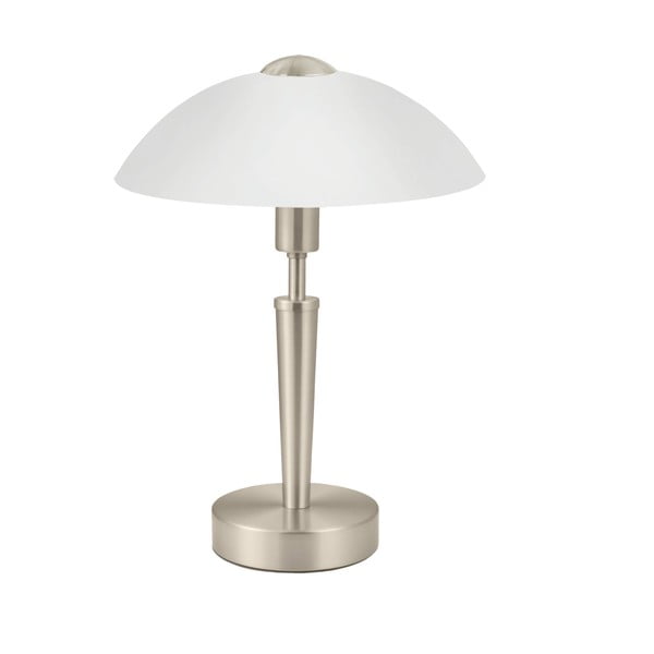Šedá stmívatelná stolní lampa se skleněným stínidlem (výška 35 cm) SOLO 1 – EGLO